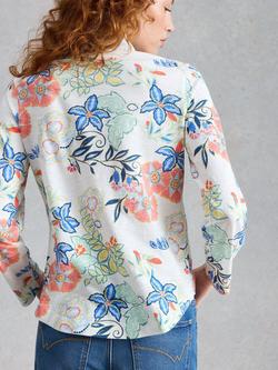 White Stuff Annie Floral Long Sleeve Shirt, White/Multi - view 2, White/Multi
