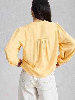 White Stuff Lana Long Sleeve Top, Light Yellow - view 2, Light Yellow