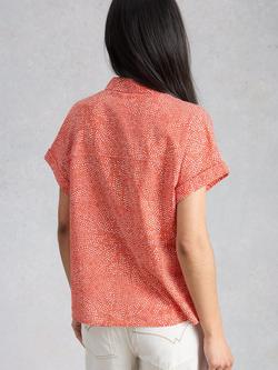 White Stuff Orla Heart Print Shirt, Red - view 2, Red