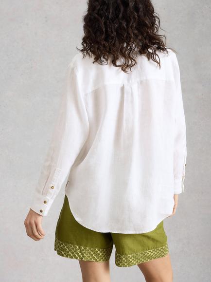 White Stuff Sadie Linen Shirt, White - view 2, White