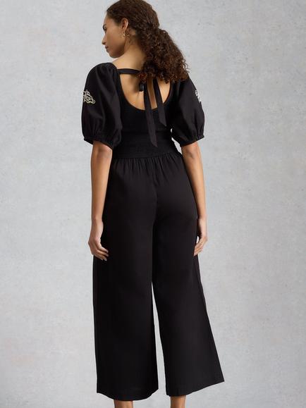 White Stuff Reese Cropped Jumpsuit, Black - view 2, Black