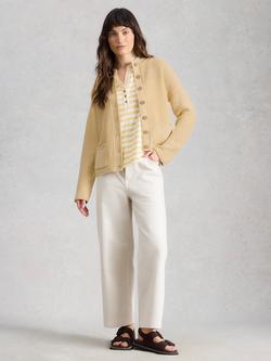 White Stuff Gigi Relaxed Fit Cardigan, Light Yellow, Light Yellow