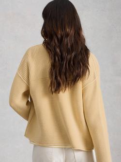 White Stuff Gigi Relaxed Fit Cardigan, Light Yellow - view 2, Light Yellow