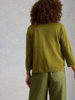 White Stuff Nova V-Neck Pocket Cardigan, Green - view 2, Green