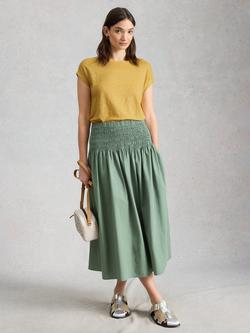 White Stuff Rowan Linen T-Shirt, Yellow, Yellow