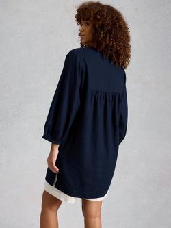White Stuff Raquel V-Neck Tunic, Navy - view 2, Navy