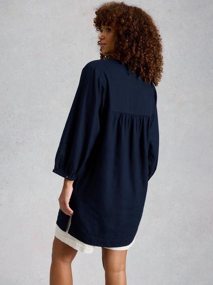 White Stuff Raquel V-Neck Tunic, Navy - view 2, Navy