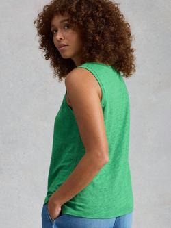 White Stuff Scarlette Scoop Neck Linen Vest - view 2, Green