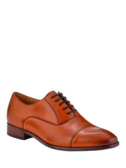 Jones Bootmaker Marvin Leather Oxford Shoes, Tan - view 2, Tan