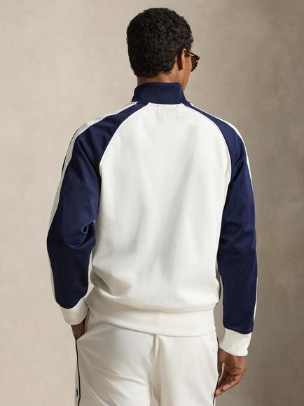 Ralph Lauren Wimbledon 2026 Knitted Full Zip Tracksuit Top, Ceramic White/Refined Navy - view 2, Ceramic Whit/Ref Nvy