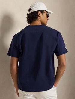 Polo Ralph Lauren X Wimbledon 2026 Cotton Regular Fit T-Shirt, Refined Navy - view 2, Refined Navy