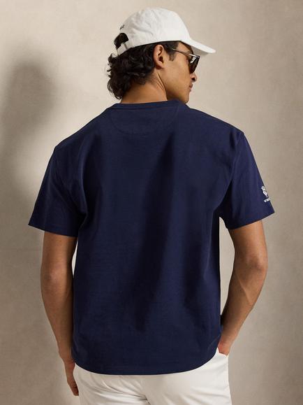 Polo Ralph Lauren X Wimbledon 2026 Cotton Regular Fit T-Shirt, Refined Navy - view 2, Refined Navy
