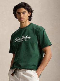 Polo Ralph Lauren X Wimbledon 2026 Cotton Regular Fit T-Shirt, Moss Agate, Moss Agate
