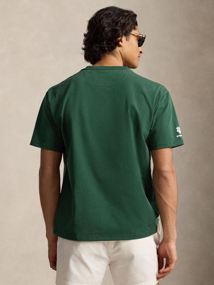 Polo Ralph Lauren X Wimbledon 2026 Cotton Regular Fit T-Shirt, Moss Agate - view 2, Moss Agate