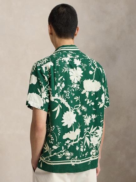Polo Ralph Lauren Wimbledon 2026 Short Sleeve Linen Silk Blend Shirt, Championship Floral - view 2, Championship Floral