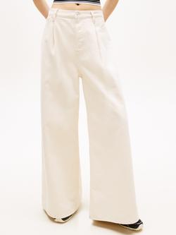 Tommy Hilfiger Mid Rise Loose Baggy Jeans, Off White, Off White