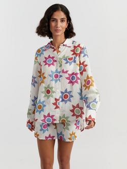 Chinti & Parker Sol Long Sleeve Shirt, Cream/Multi, Cream/Multi