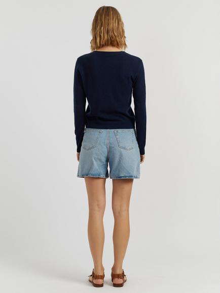 Chinti & Parker Air V-Neck Pure Cashmere Cardigan - view 2, Navy