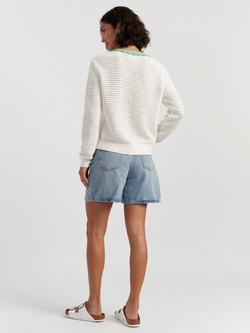 Chinti & Parker Snoopy Peek Crochet Cardigan - view 2, Cream