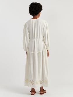 Chinti & Parker Broderie Linen Blend Dress - view 2, Cream