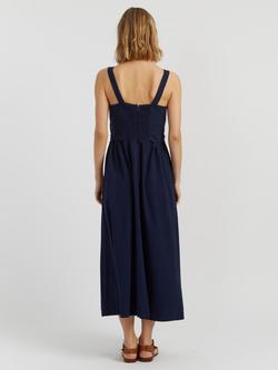 Chinti & Parker Broderie Linen Blend Summer Dress - view 2, Navy