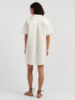 Chinti & Parker Linen Blend Scallop Edge Tunic Dress - view 2, Cream
