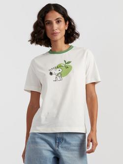Chinti & Parker Snoopy Apple T-Shirt, Cream