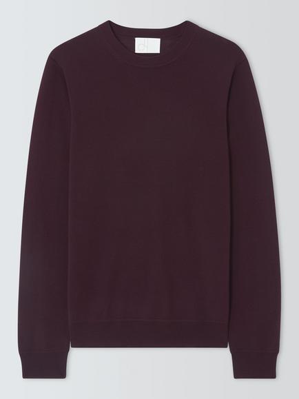 John Lewis Merino Wool Crew Neck Jumper, Tobacco