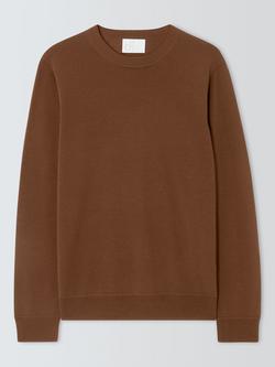 John Lewis Merino Wool Crew Neck Jumper, Burgundy, Burgundy