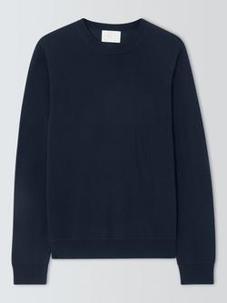 John Lewis Merino Wool Crew Neck Jumper, Navy, Navy