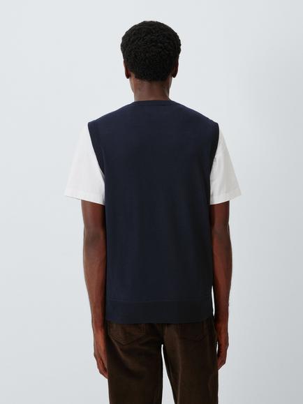 John Lewis Merino Wool Knitted Tank Top - view 2, Navy