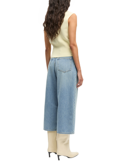 Samsøe Samsøe Anne Knit Top containing LENZING™ ECOVERO™ Viscose, Pale Yellow - view 2, Pale Yellow