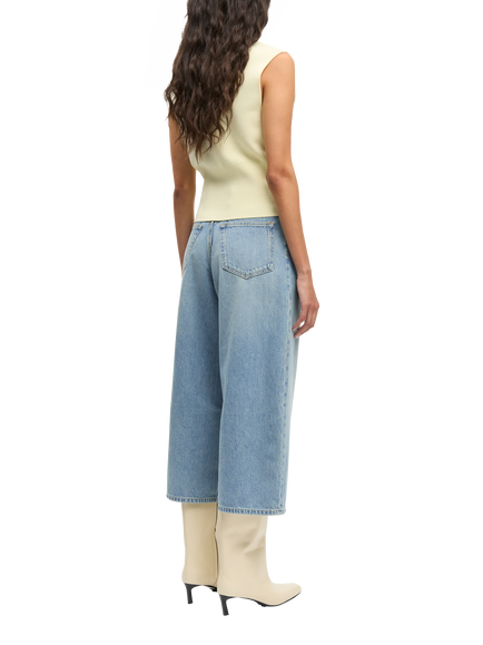 Samsøe Samsøe Anne Knit Top containing LENZING™ ECOVERO™ Viscose, Pale Yellow - view 2, Pale Yellow