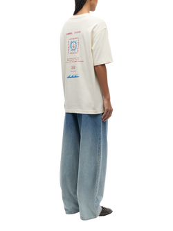 Samsoe & Samsoe Gergei Short Sleeve Jersey T-Shirt, Cream - view 2, Cream