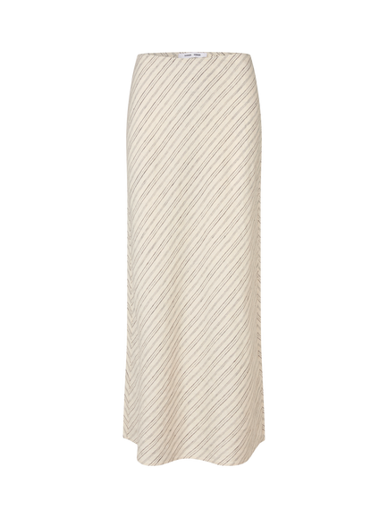 Samsøe Samsøe Agneta Linen Maxi Skirt, Cream - view 2, Cream