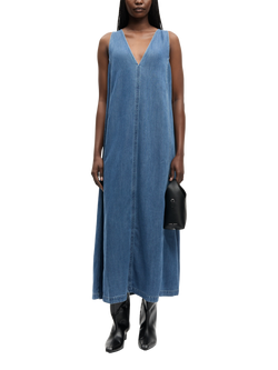 Samsoe & Samsoe Skylar Sleeveless Denim Maxi Dress, Blue, Blue