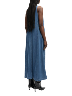 Samsoe & Samsoe Skylar Sleeveless Denim Maxi Dress, Blue - view 2, Blue