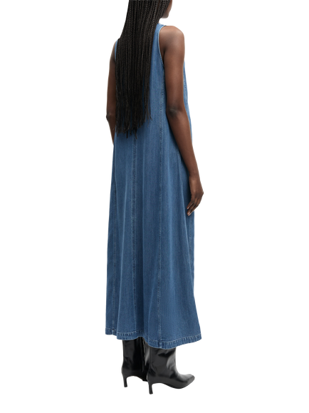 Samsøe Samsøe Skylar Sleeveless Denim Maxi Dress, Blue - view 2, Blue