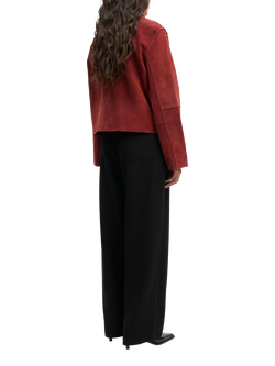 Samsøe Samsøe Lylo Pure Suede Jacket, Dark Red - view 2, Dark Red