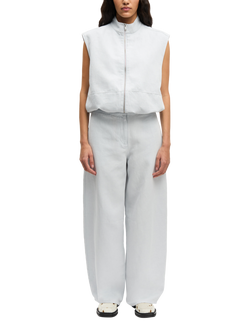 Samsoe & Samsoe Roko Wide Leg Linen Blend Trousers, Grey, Grey