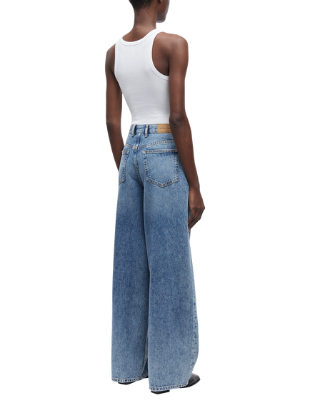 Samsøe Samsøe Harper Cotton Denim Jeans, Blue - view 2, Blue