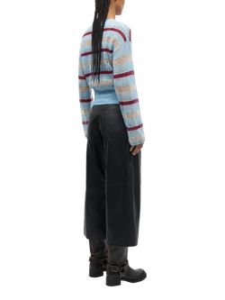 Samsoe & Samsoe Hera Stripe Wool Rich Cardigan, Multi - view 2, Multi