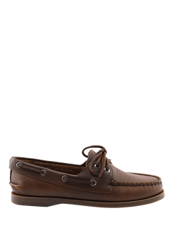 Sperry Authentic Original Leather 2 Eye Boat Shoes, Medium Brown, Medium Brown