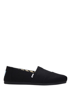 TOMS Alpargata Classic Espadrille Shoes, Black, Black