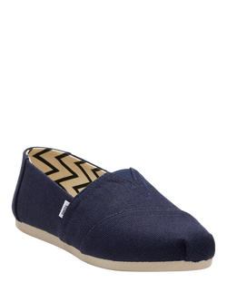 TOMS Alpargata Classic Espadrille Shoes, Navy - view 2, Navy