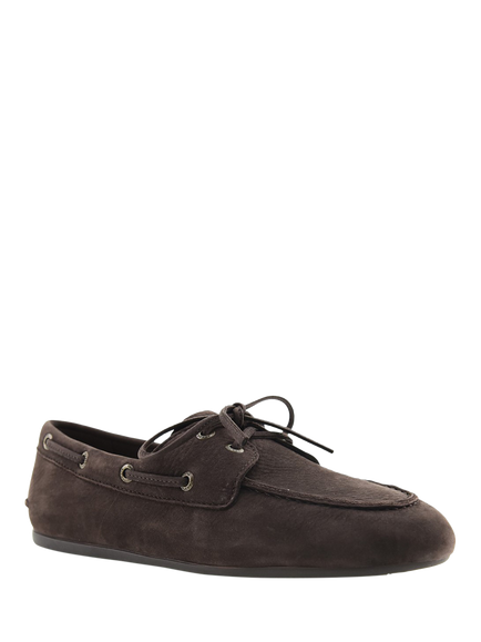 Sperry Leather Slim Boat Shoes - view 2, Dark Brown