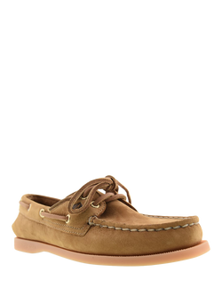 Sperry Authentic Original Leather 2 Eye Boat Shoes, Tan - view 2, Tan
