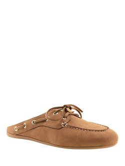 Sperry Leather Slim Boat Mules, Tan - view 2, Tan