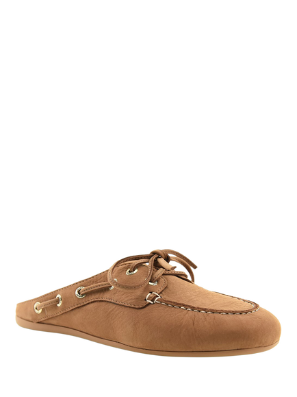 Sperry Leather Slim Boat Mules, Tan - view 2, Tan