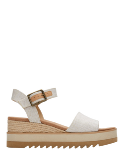TOMS Diana Platform Wedge Sandals, Natural, Natural